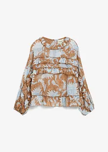 Blusa in chiffon con ruches, bonprix