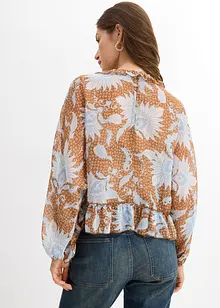 Blusa in chiffon con ruches, bonprix
