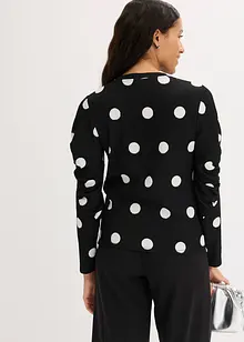 Maglia a maniche lunghe in crêpe operato, bonprix