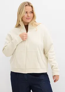 Felpa con zip in puro cotone biologico, bonprix