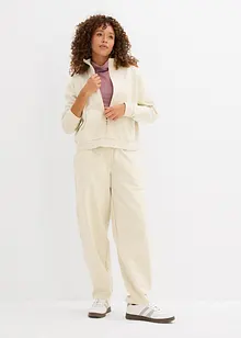 Felpa con zip in puro cotone biologico, bonprix