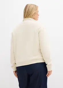 Felpa con zip in puro cotone biologico, bonprix