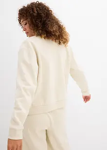 Felpa con zip in puro cotone biologico, bonprix