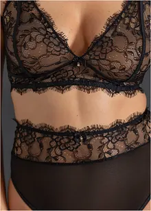 Reggiseno bustier e perizoma a vita alta ouvert (set 2 pezzi), bonprix