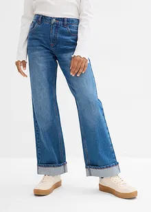 Jeans wide leg, vita bassa, bonprix