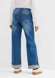 Jeans wide leg, vita bassa, bonprix