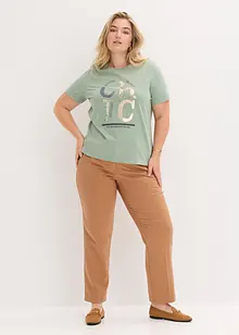 T-shirt con stampa glitterata, bonprix