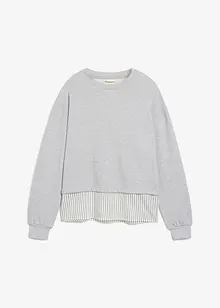 Felpa con inserto di camicia, bonprix