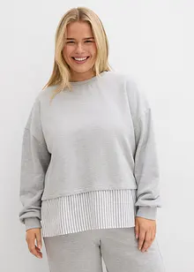 Felpa con inserto di camicia, bonprix