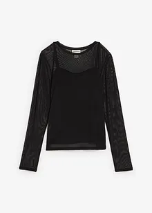 Maglia in mesh a maniche lunghe, bonprix