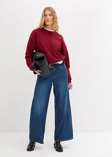 Felpa oversize corta in puro cotone biologico, bonprix