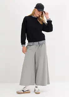 Felpa oversize corta in puro cotone biologico, bonprix