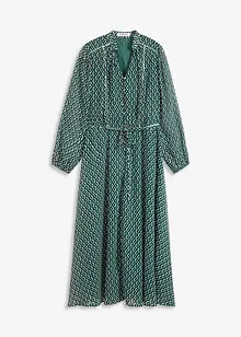 Abito di chiffon con rifiniture a contrasto, bonprix