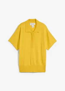 Maglia in filato fine misto seta con colletto a polo, bonprix