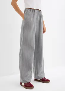 Pantaloni con elastico in vita e gambe larghe, bonprix