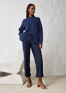 Pantaloni a zampa in misto lana, bonprix