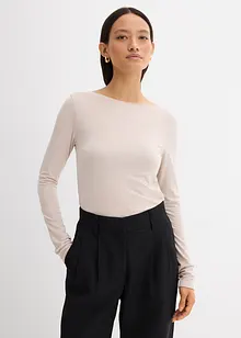 Maglia a maniche lunghe con scollo a barca, bonprix