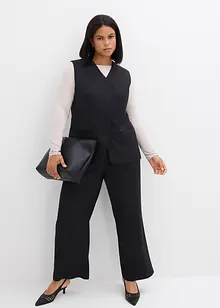 Gilet lungo con trama twill, bonprix