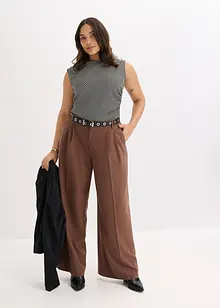 Pantaloni con pinces in misto viscosa fluente, bonprix