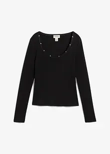 Maglia a costine in puro cotone biologico, bonprix