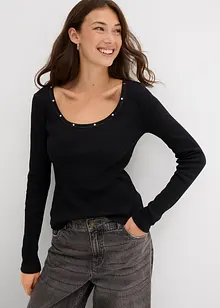 Maglia a costine in puro cotone biologico, bonprix