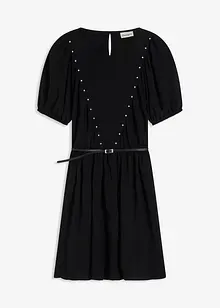 Abito con cintura e piccole borchie, bonprix