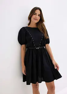 Abito con cintura e piccole borchie, bonprix
