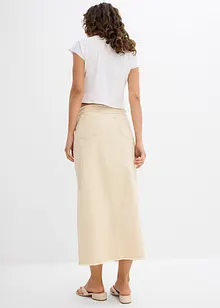 Gonna in twill con frange sottili, bonprix
