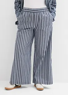 Pantaloni a palazzo in puro cotone, bonprix