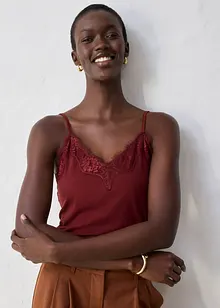 Top con lana e pizzo, bonprix