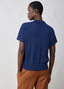 Maglia in filato fine misto seta con colletto a polo, bonprix