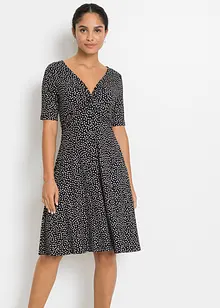 Abito in morbido jersey misto viscosa con drappeggio, bonprix