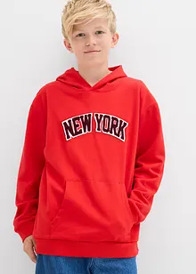 Felpa con cappuccio in puro cotone, bonprix