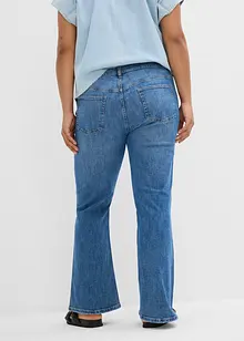 Jeans a zampa, vita media, bonprix