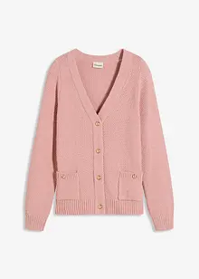 Cardigan melange con bottoni dorati, bonprix