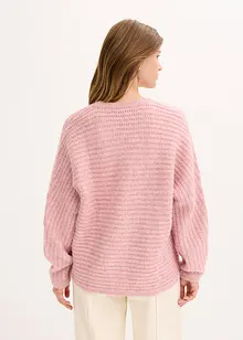 Cardigan in filato grosso di misto lana, bonprix