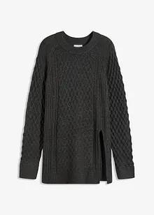 Maglione lungo in misto viscosa fluente, bonprix