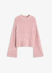 Maglione boxy in filato piumato soffice, bonprix