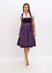 Abito bavarese midi con velluto (set 2 pezzi), bonprix