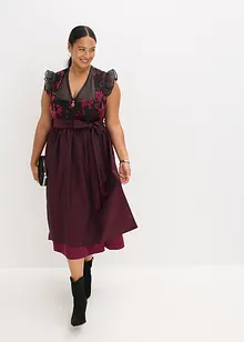 Abito bavarese midi con velluto (set 2 pezzi), bonprix