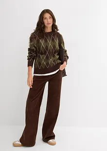 Maglione in filato fine a quadri, bonprix