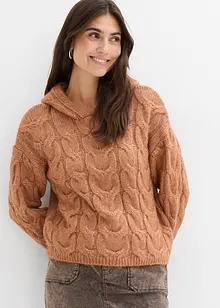 Maglione in filato grosso di misto lana morbido, bonprix