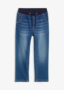 Jeans in felpa con elastico in vita regular fit, straight, bonprix