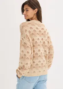 Maglione oversize con morbida lana e alpaca, bonprix