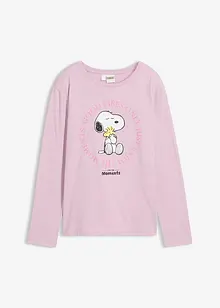 Maglia con Snoopy a maniche lunghe in puro cotone, Peanuts