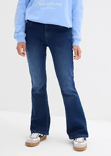 Jeans a zampa, vita bassa, bonprix