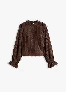 Blusa in materiale operato, bonprix