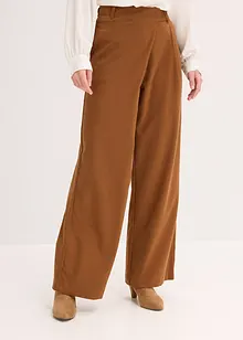 Pantaloni larghi in misto viscosa fluente, bonprix