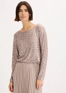 Maglia leopardata in fantasia lucida, bonprix