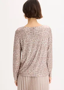Maglia leopardata in fantasia lucida, bonprix